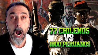 👉 ESPAÑOL REACCIONA a 77 CHILENOS vs 1800 PERUANOS, LA BATALLA DE LA CONCEPCION.