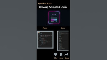 Glowing Animated Login Form Using #html #css #javascript #webdevelopment #coding