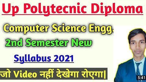 Up Polytecnic Computer Science and Engg 2nd Semester Syllabus 2021 //#Polytecnic_New_syllabus