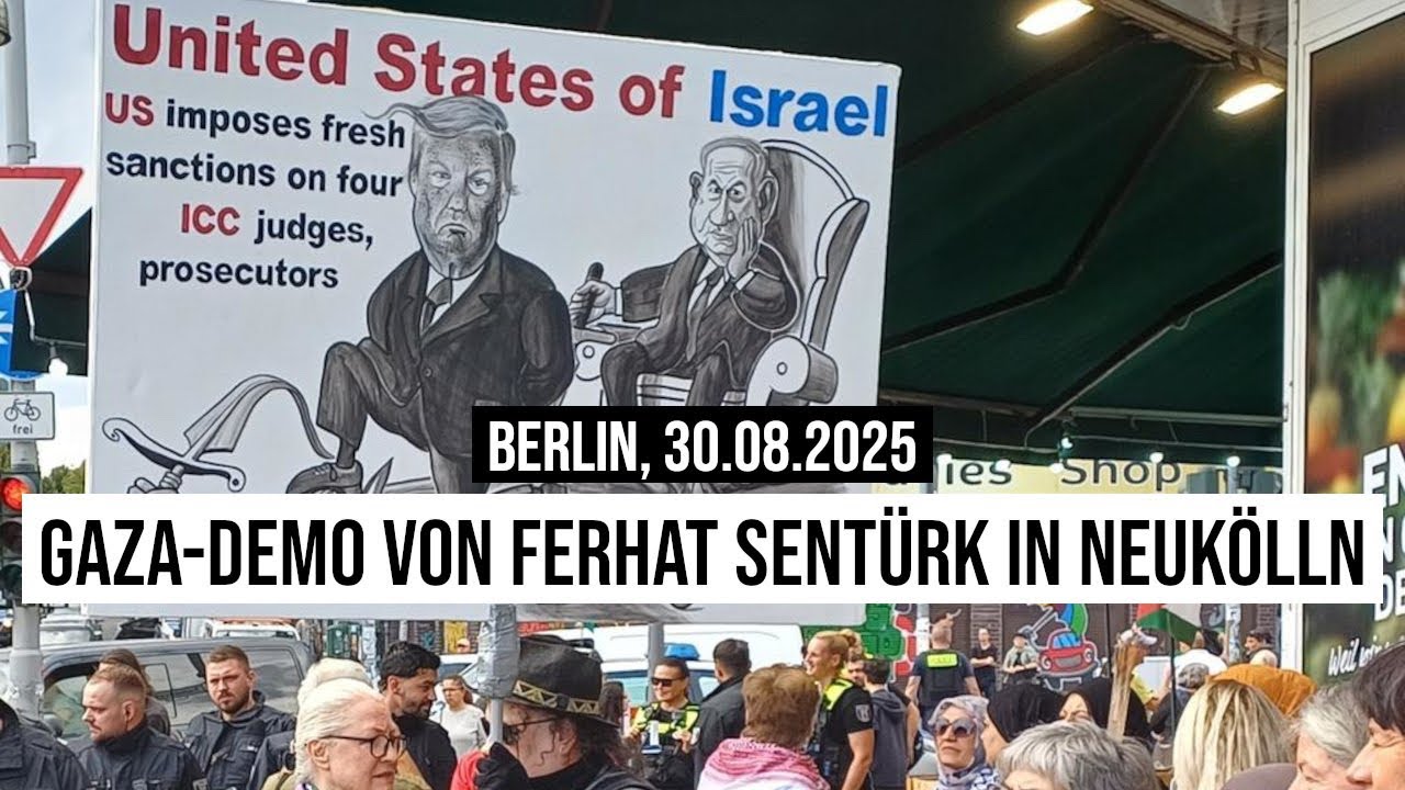30.08.2025 Berlin Gaza-Demo in Neukölln: Ex-AfD-Politiker Ferhat ...