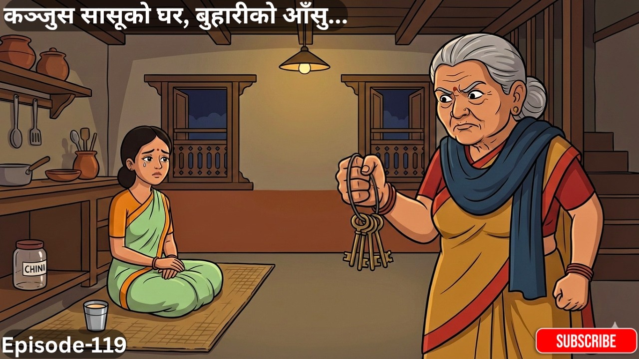 कञ्जुस सासूको घर, बुहारीको आँसु...Episode-119 #sasubuhari #folktales #folkstories #storytime