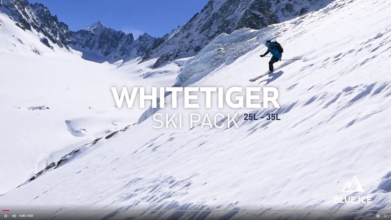BLUE ICE WHITE TIGER 35L/35L Packs - Perfect ski packs for alpine & ski touring days
