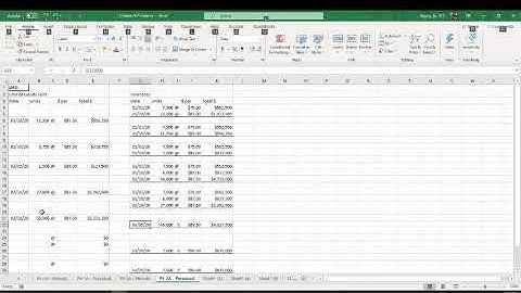 ACCT2311   Chapter 6   Problem 6 1A   Periodic and Perpetual Weighted Average