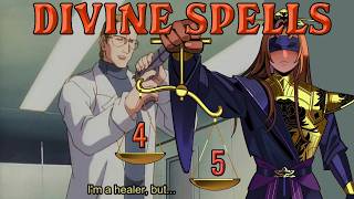 The best Divine spells: Rank 4 and 5. Friendly safe AOE damage debuff time! Divine Wrath my beloved