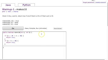 Codingbat - makes10 (Java)