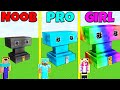 Minecraft Battle: NOOB vs PRO vs GIRL: ANVIL HOUSE BUILD CHALLENGE / Animation