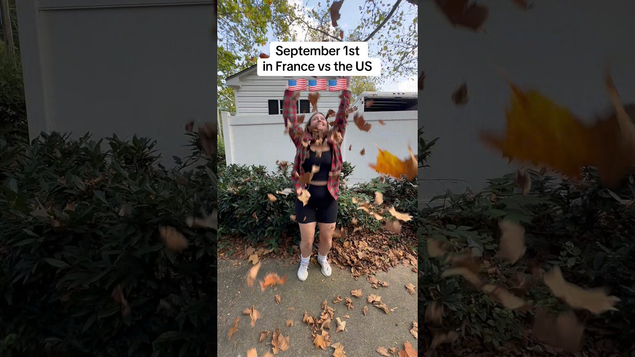 September 1st in the US vs France. Repost of one of my faves #france #usa #september #fall #funny