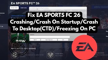 Fix EA SPORTS FC 26 Crashing on PC | Crash on Startup, CTD, Freezing (2025 Guide)