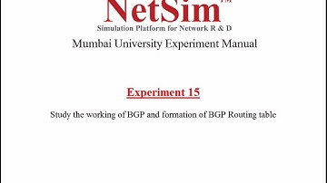 Mumbai University Network Lab Exp 15: Formation of BGP Routing table using NetSim