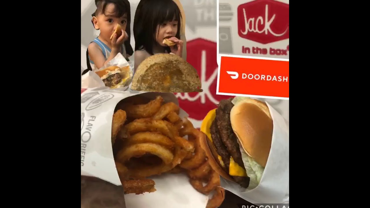 Mukbang Jack in Box ordering from DoorDash YouTube