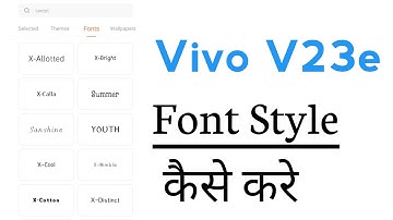 Vivo V23e How To Change Font Style Font Changer