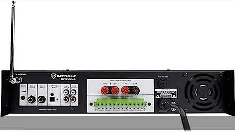 Rockville RCS350-6 350 Watt 6 Zone 70V Commercial/Restaurant Amplifier/Bluetooth