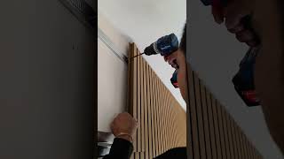 ยิงแผ่นผนังไม้เทียม #tools #ช่างฝ้า #diy #ฉาบฝ้า