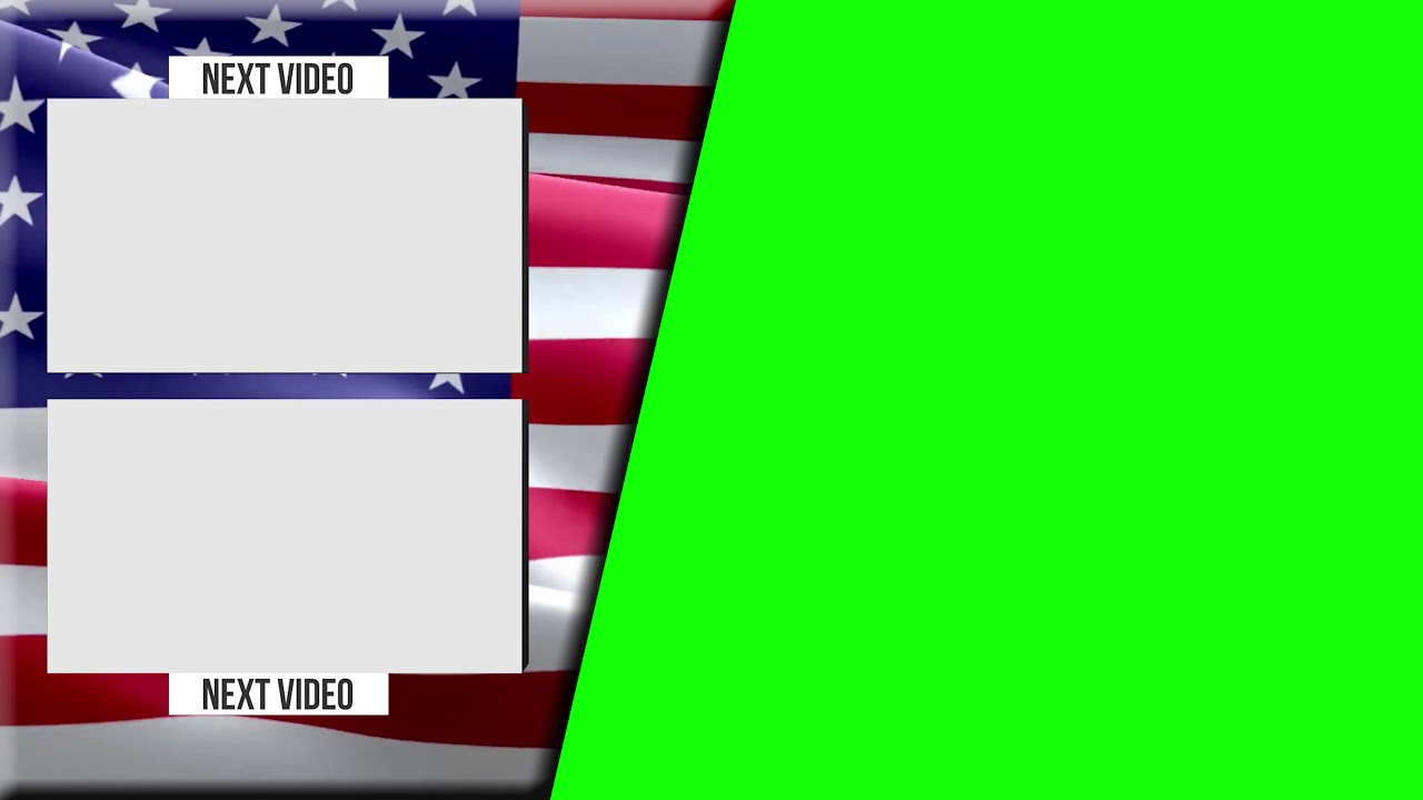 End Card with American Flag and GREEN SCREEN [FREE USE]