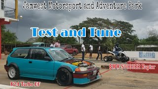 BMW S1000RR Raptor vs Honda Civic EF | Test and Tune at Jamwest Motorsport and Adventure Park #race