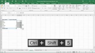 how to analyze survey data part 3 - summarize with pivot tables and charts