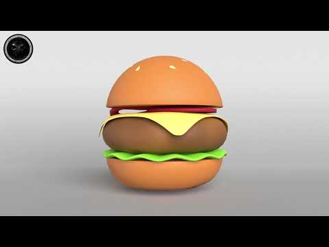 Burger v1 001 3D Model Showcase