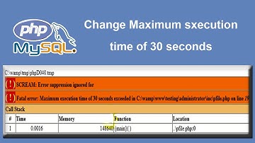 Fix problem | Change maximum execution time of 30 seconds to 300 seconds