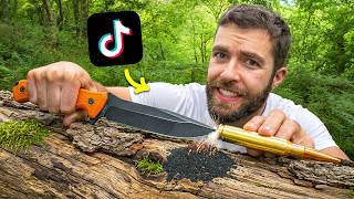 Probando TIKTOKS de SUPERVIVENCIA en la VIDA REAL 🏕️🤔