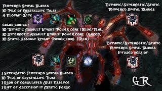 GW2 All Colors Spinal Blades with infusion Crafting Guide
