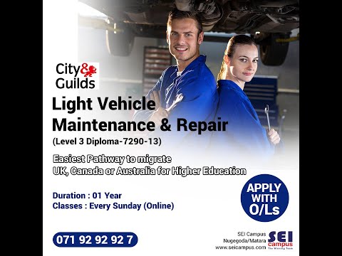 City And Guilds Automobile Courses In Sri Lanka Price