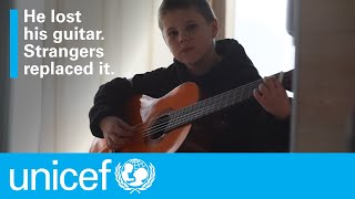 He Lost His Guitar. Strangers Replaced It | Unicef