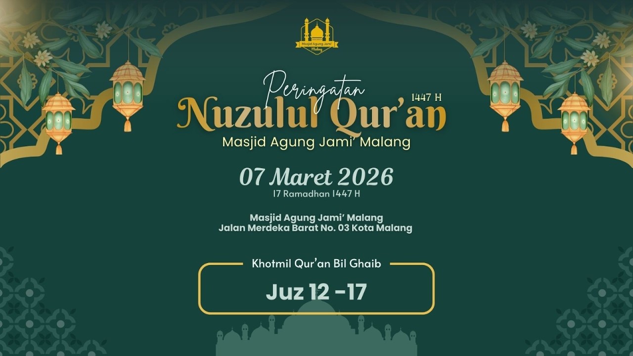 🔴 LIVE KHOTMIL AL QUR'AN BIL GHOIB DALAM RANGKA PERINGATAN NUZULUL QUR'AN RAMADHAN 1447 H PART 2