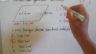 Pembahasan try out matematika sd/mi 2018 kali ini tentang bagaimana
mencari luas jajar genjang jika diketahui gambarnya. meskipun
adik-adik tahu rumus dari l...