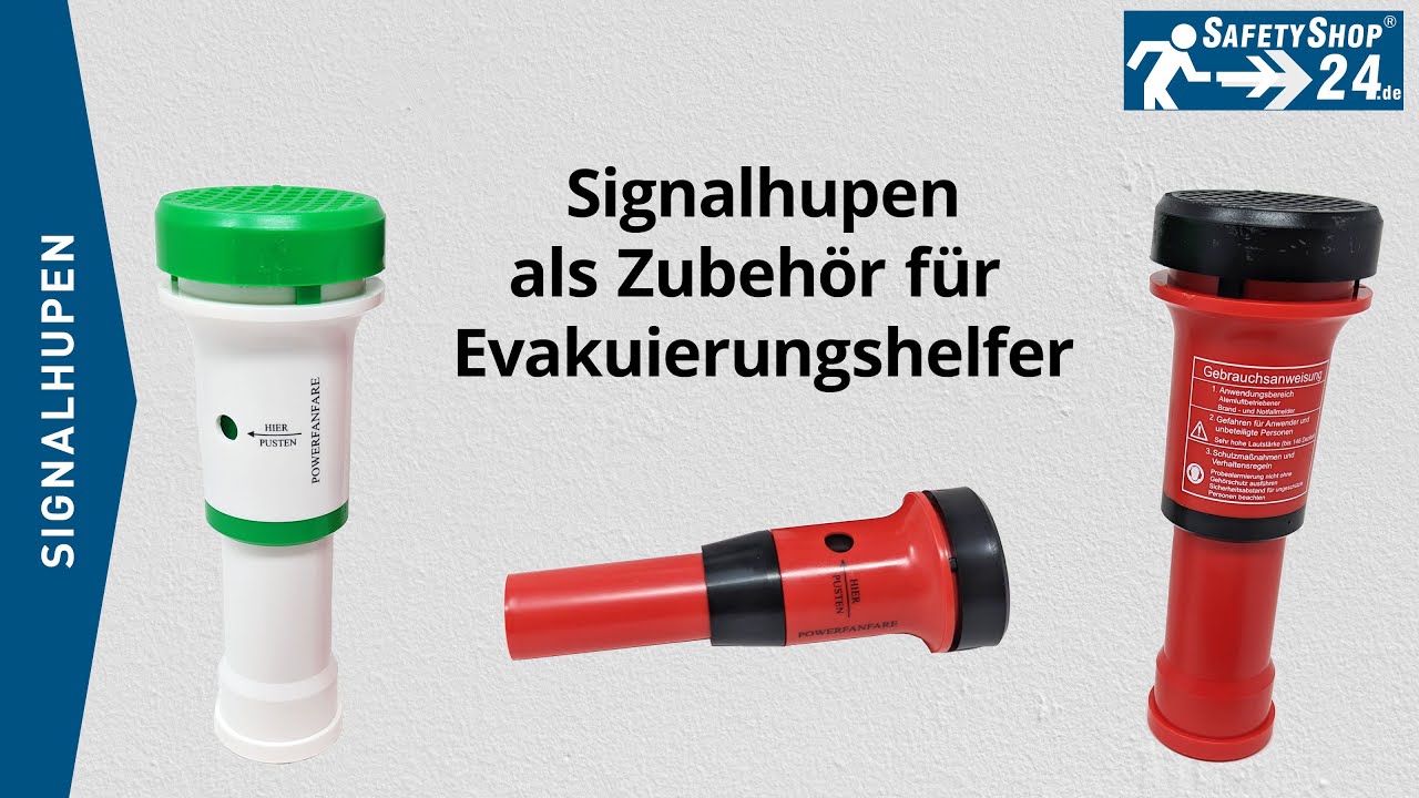 Signalhupen als Zubehör für Evakuierungshelfer