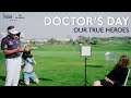 Four golfers surprise an amazing COVID-19 doctor