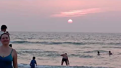 Закат над океаном после Баланса 4-х Стихий, Гоа, Индии. Мир Универсологии