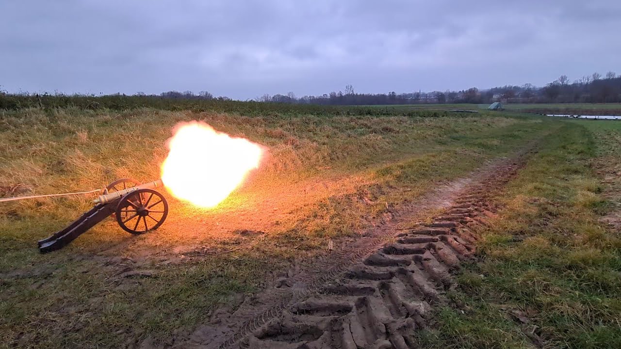 Die Kanone im Einsatz
