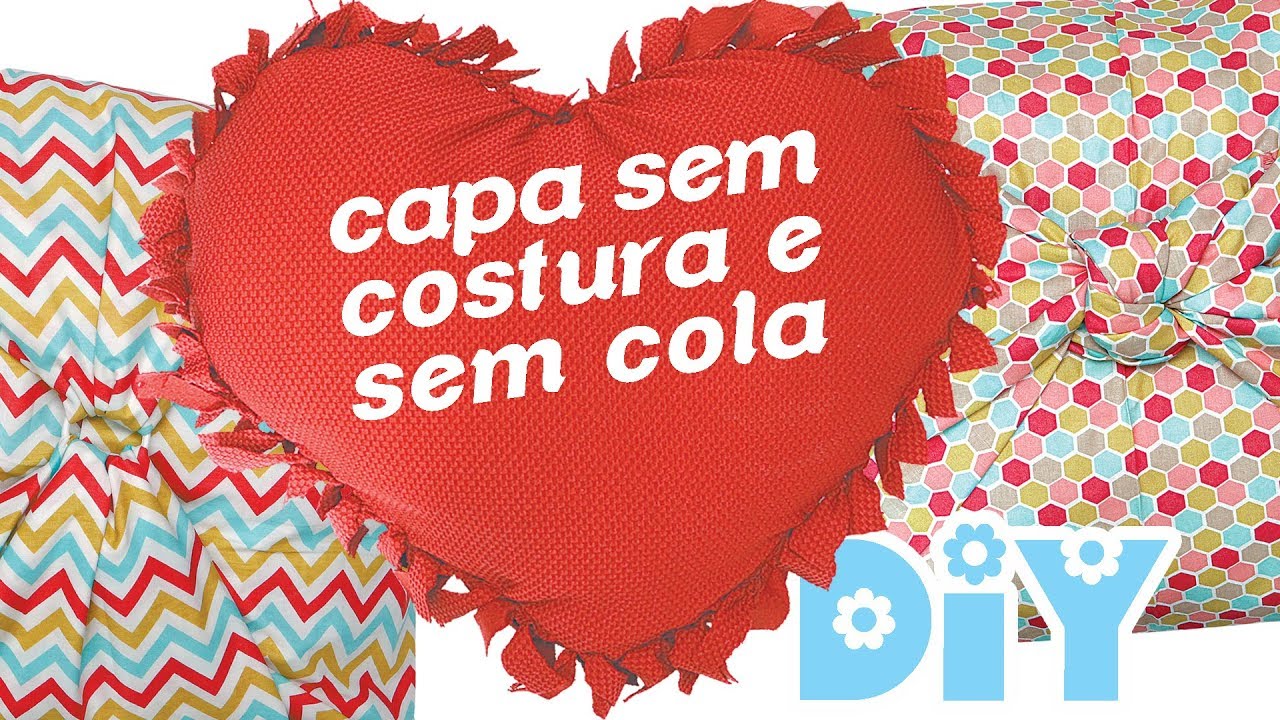 Como fazer ALMOFADA SEM COSTURA e SEM COLA // DIY decoração
