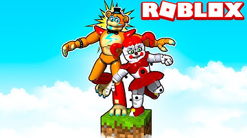 One Block SKYBLOCK with Glamrock Freddy and Circus Baby