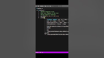 Python program to get the last element of the list #python #coding #shorts
