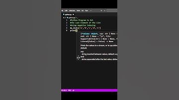 Python program to get the last element of the list #python #coding #shorts