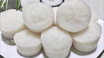 BÁNH BÒ- Làm Bánh Bò Xốp Bông Mềm theo kiểu người hoa- Bánh bò hấp ngon tuyệt vời/ Steamed rice cake