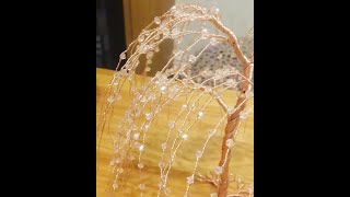 Wire Crystal Tree Sculpture #crystaltree #wiretree #willowtree #willowtreesculpture #wireart #tree