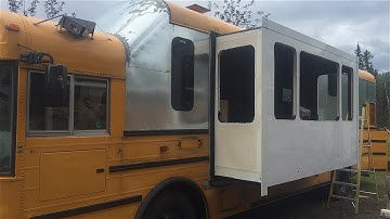 488 inn build pt 2 Skoolie Slide Out install and paint