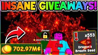(🔴LIVE) $1 BILLION & DRAGON BREATH GIVEAWAY in Grow a Garden 2!! (Roblox)