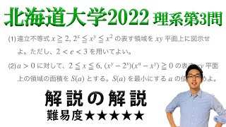 北海道大学2022理系第3問でじっくり学ぶ（微積分）