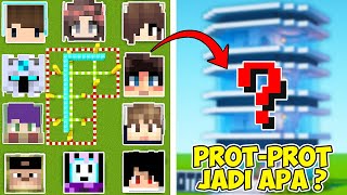 AKU PAKSA TEGUH SUGIANTO & 1000 YOUTUBER BUILD BATTLE RUMAH SURVIVAL TERMEWAH DI MINECRAFT !!!