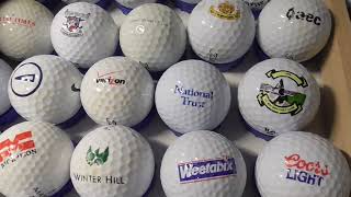 70 Logo Golf Balls Collection Masters Financial Times PWC etc 15Sep22 England UK pt1of2