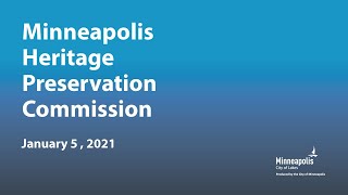 January 5, 2021 Heritage Preservation Commission