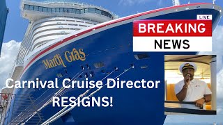 BREAKING NEWS! CARNIVAL CRUISE DIRECTOR RESIGNS DURING SAILING IN THE LAST PORT OF CALL, GRAND TURK!