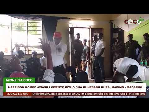 HARRISON KOMBE AWASILI KWENYE KITUO CHA KUHESABU KURA MAPIMO MAGARINI