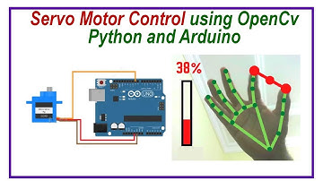 Servo motor control using OpenCV python and Arduino programming.