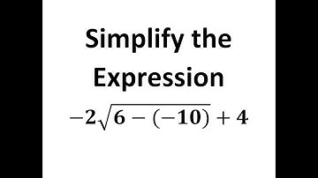 Use Order of Operations to Simplify the Expression