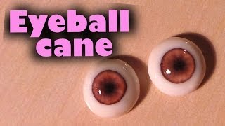 Polymer clay glass like doll eyes (eye ball cane tutorial)