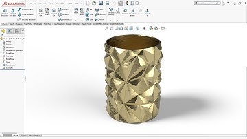 SolidWorks Tutorial | How to Model a Faceted Cylindrical Vase